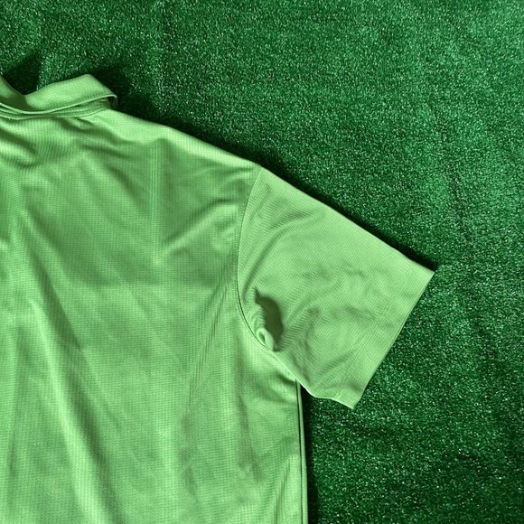 Nike Golf Men's Dri-Fit Embroidered Logo Checkers Green Golf Polo Shirt Size L - Picture 10 of 11